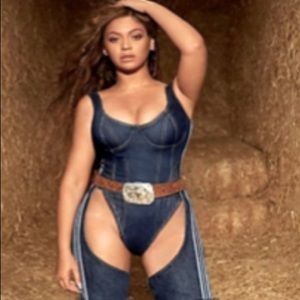 NWT Ivy Park Rodeo x Adidas Denim Bodysuit